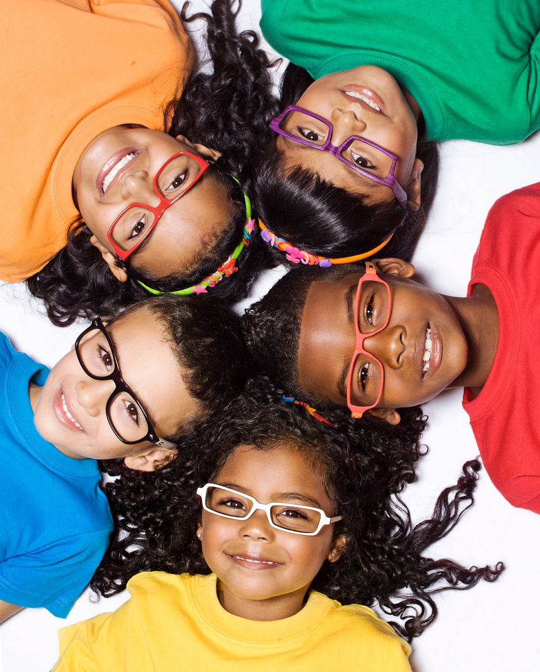 A Children Wearing Colorful Eyeglasses